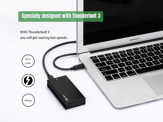 Thunderbolt 3 to M.2(NVMe) PCIe(M-key) SSD Enclosure,IO-ADATB3M2-SSD -  USB-C/Thunderbolt - Storage Products - My web