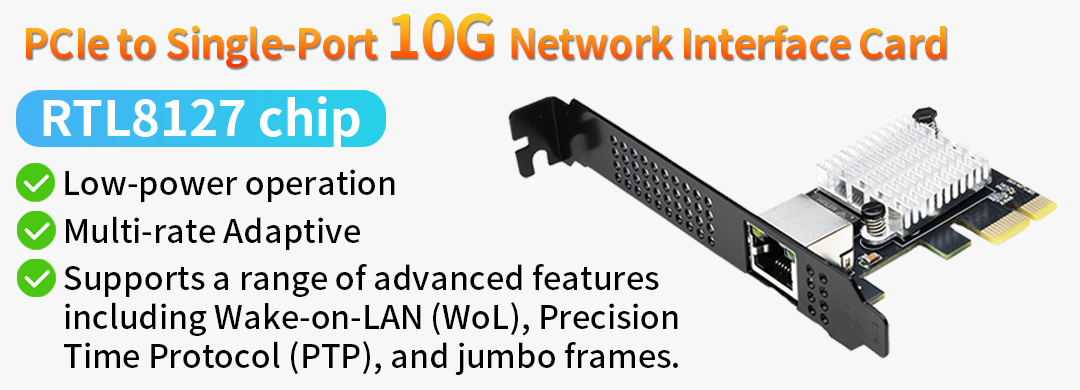 Unlock 10GbE Speeds! The New LR-LINK NIC with Realteks RTL8127, Born for High-Efficiency Networking