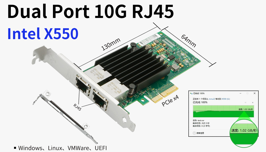 Unleash the Extreme Potential of Your NAS & Server—The Lekuo X550-T2 Intel X550 Dual-Port 10G NIC